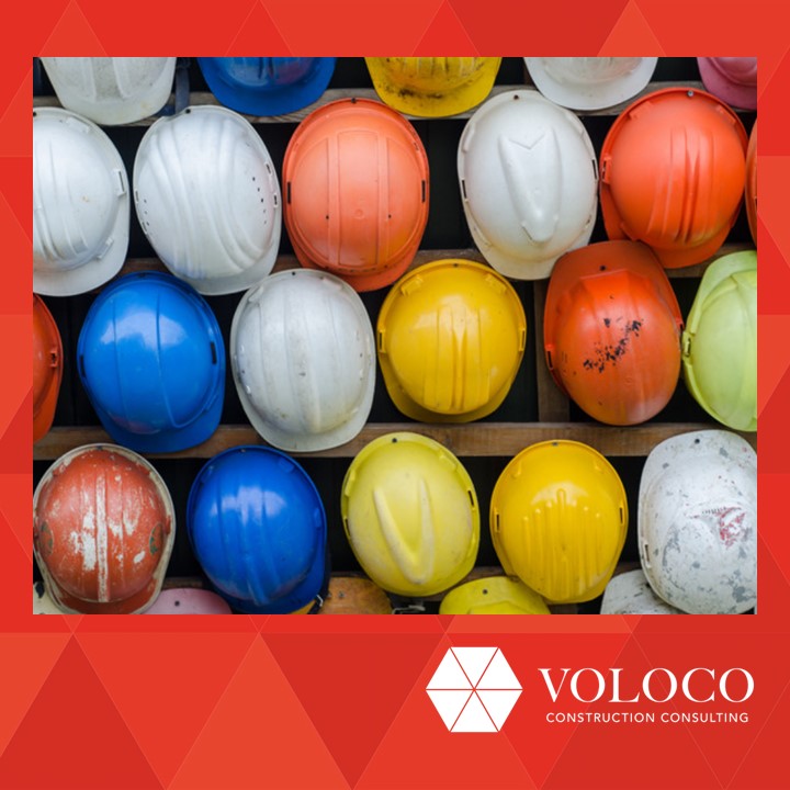 Colourful hard hats