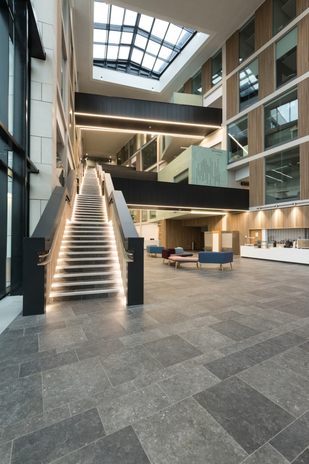 Business school internal stairs
