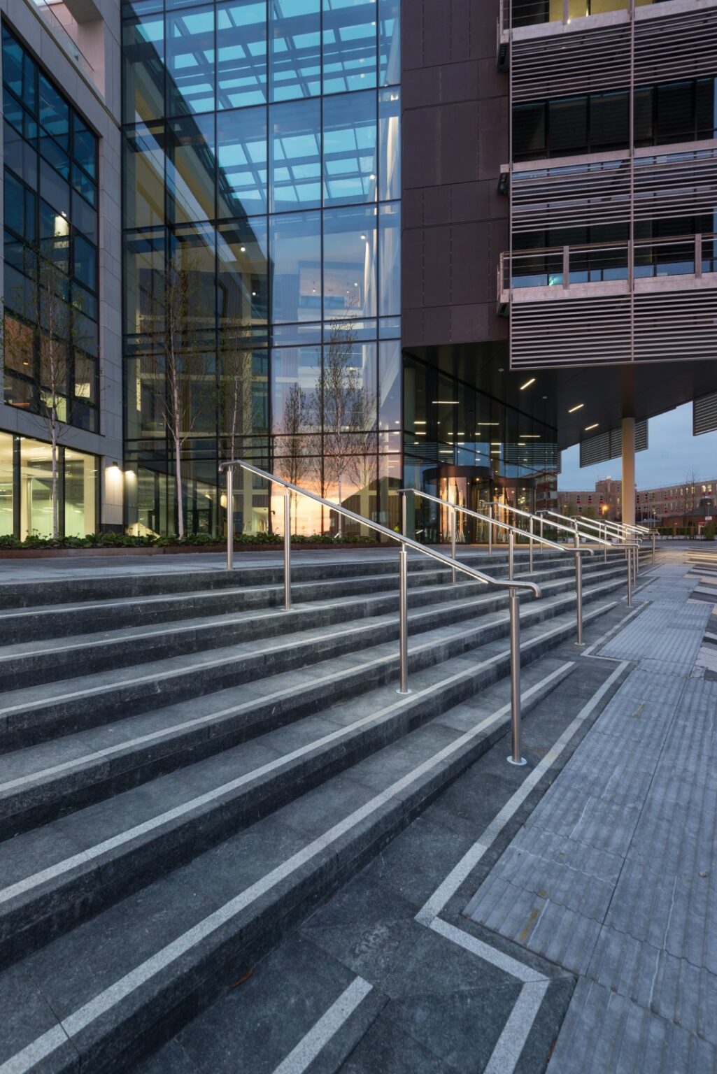 Business school external stairs