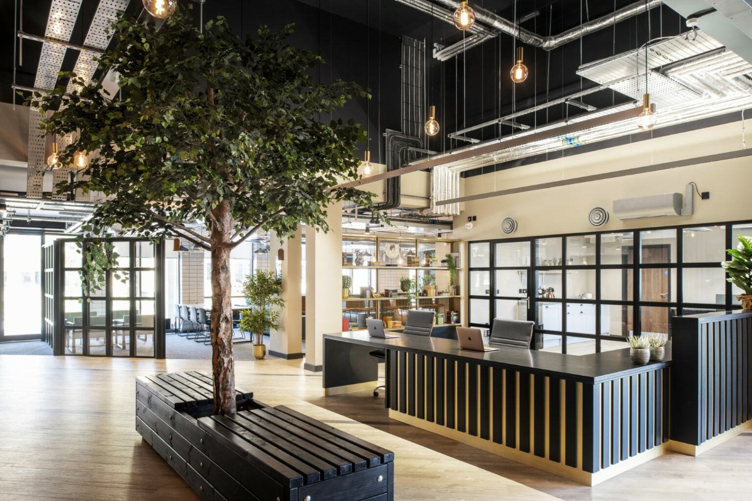 Photo of interior of an office block